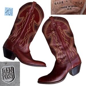 Dan Post 4124 Leather and Suede Cowboy Boots Sz 7.5